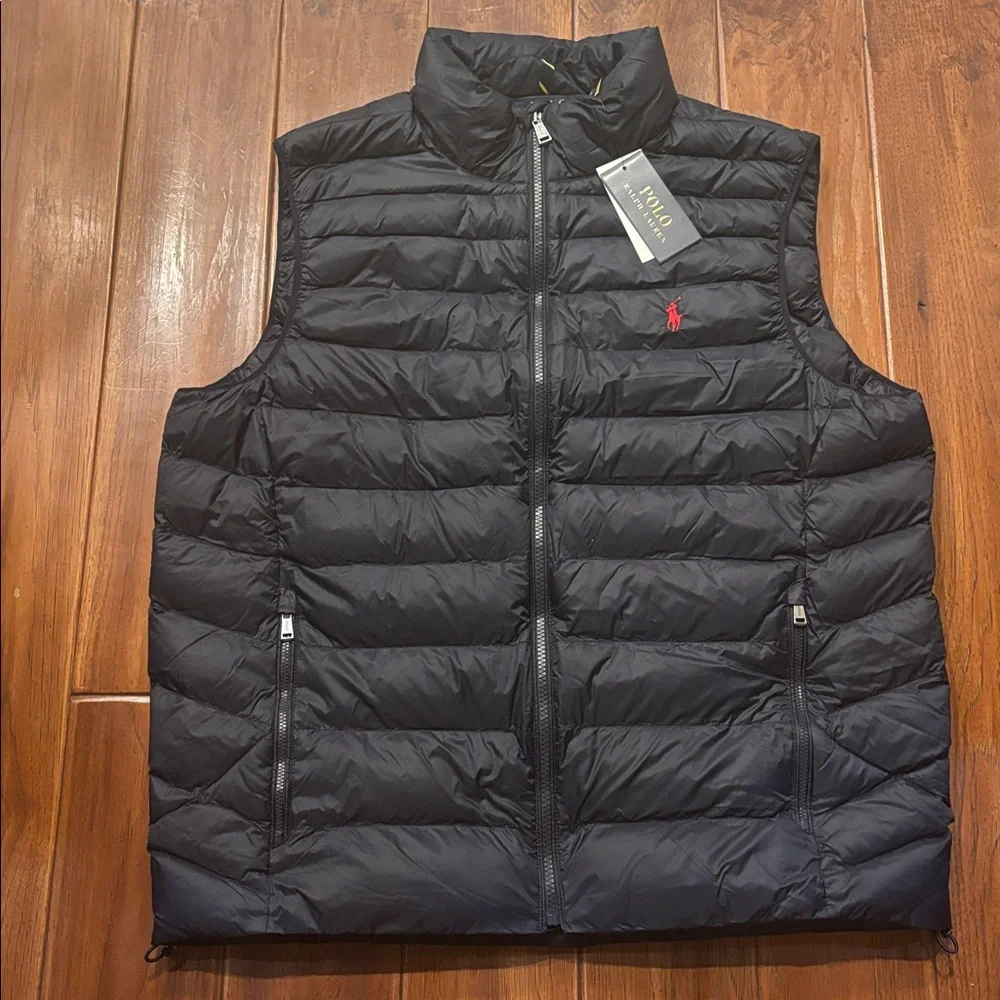 Polo Ralph Lauren Down Navy Packable Water Repellent Vest